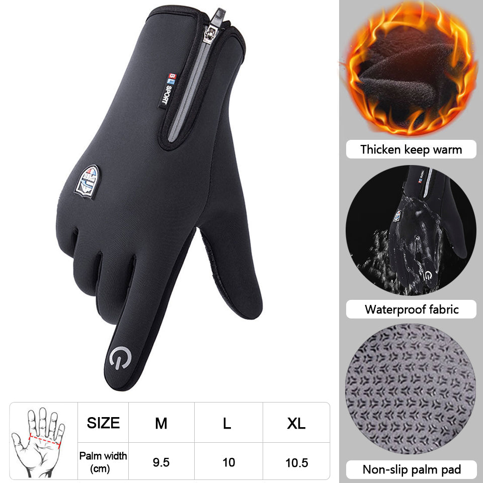 Premium Touchscreen-Warme Handschuhe: Outdoor, Radfahren, Motorrad, Sport, Fitness - Wasserdicht, Winddicht, Rutschfest - Winter Ski-Handschuhe Smartphone, Laptop, Tablet, PC, Apple iPhone, iPad, MacBook, iOS, Android, Samsung