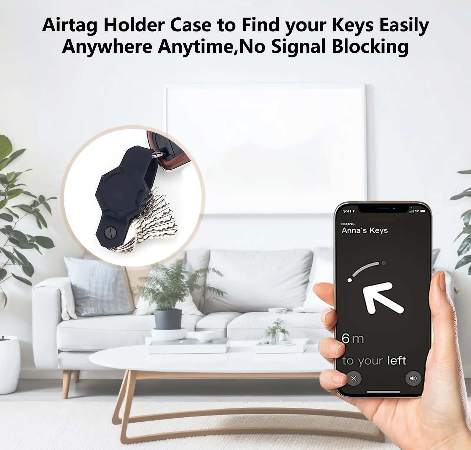 Hochwertiges Silikonhülle für Apple Airtags | Wasserdichter Schlüsselbund mit Ringhalter | Schlüsselorganizer, Anti-Verlust