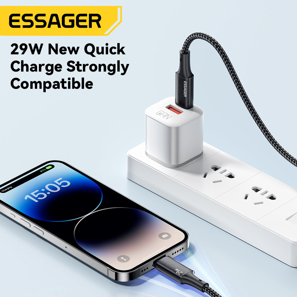 Premium USB-C Kabel für Smartphones, Apple iPhone, Samsung, iOS & Android - Hochwertiges 20W Schnellladekabel, Typ C zu Lightning Datenkabel für iPad und MacBook