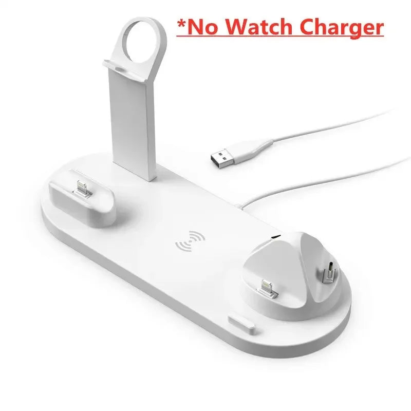 7 in 1 Kabellose Schnell Ladestation 30W, MagSafe Ladegerät Dockingstation & Ladeständer | Fast Wireless Charging Station Smartphones, Apple iPhone, Samsung, iOS & Android, AirPods, Watch