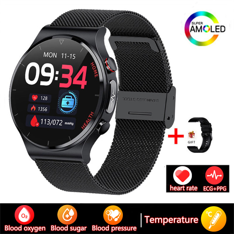 Premium Exklusive Smartwatch: Ideal für Sport, Business & Lifestyle | EKG, AMOLED HD, Bluetooth, GPS, Herzfrequenz | Limitierte Edition