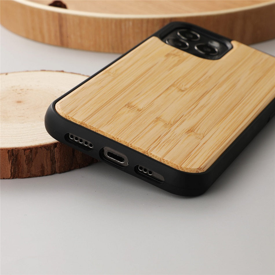 Premium MagSafe, Abdeckung, | Apple iPhone 15/14/13/12/11 Pro Max/Plus: Massivholz Bambus Apple iPhone X/XS/XR/SE/7/8 Plus - Luxus Stoßfeste Hardcover
