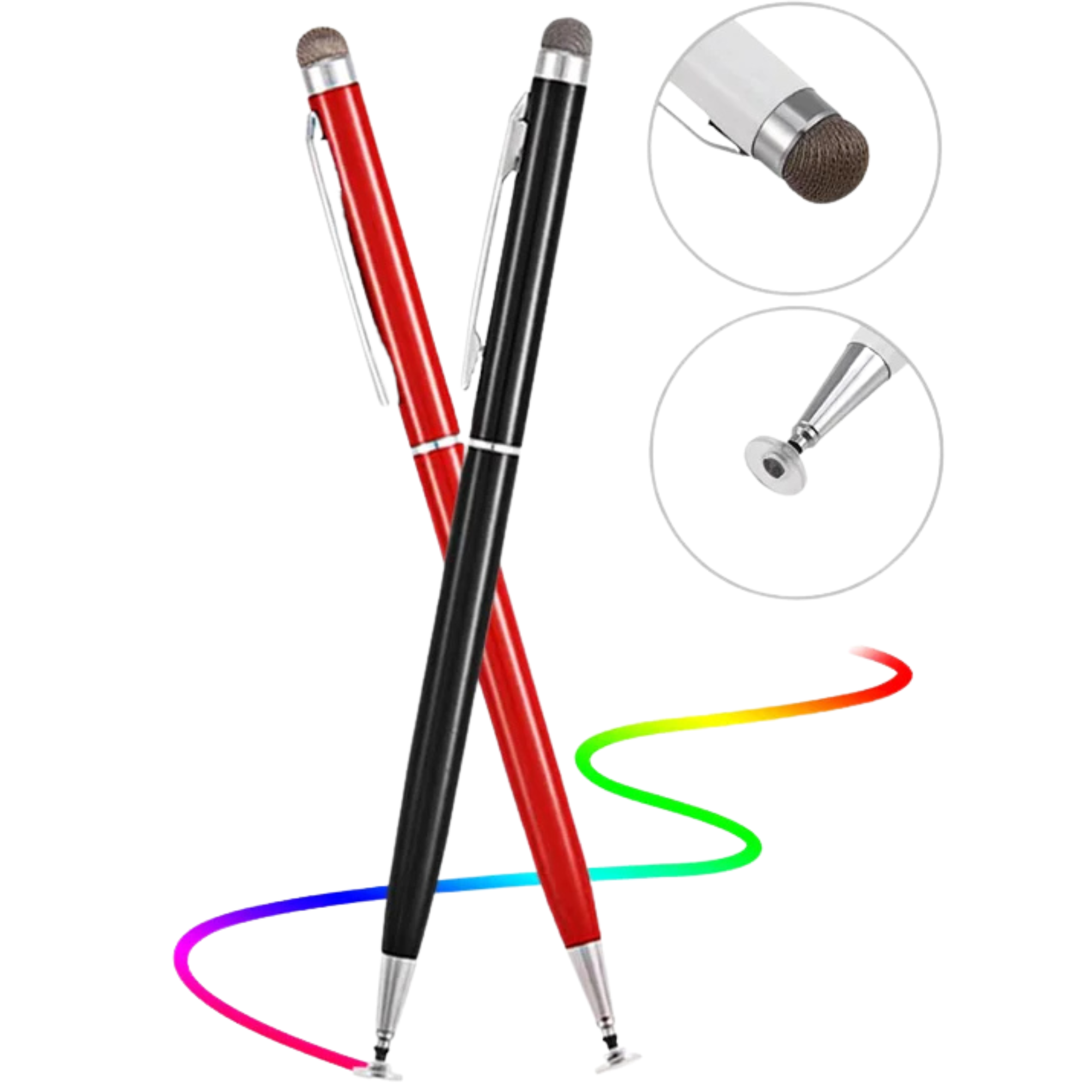 Hochwertiger 2-in-1 Stylus Stift Dicke Dünne Zeichnung,Kapazitiver Bleistift Android, Mobiles Bildschirm Touch