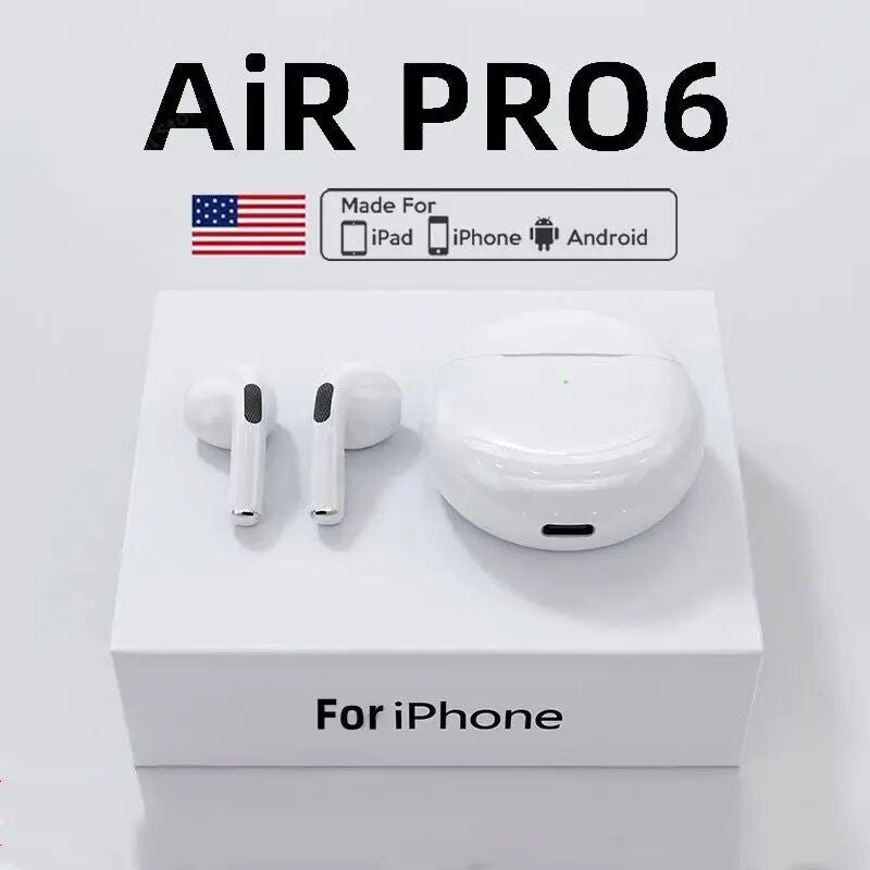 Premium AirPods Pro Design TWS Headphones: Bluetooth Wireless Earphones – Lifestyle & Sport Headset, Stereo Mini Earbuds with Fingerprint Touch Control for Apple iPhone 16/15/14/13/12 Pro Max Plus Mini, Samsung and Android – Sport Earbuds