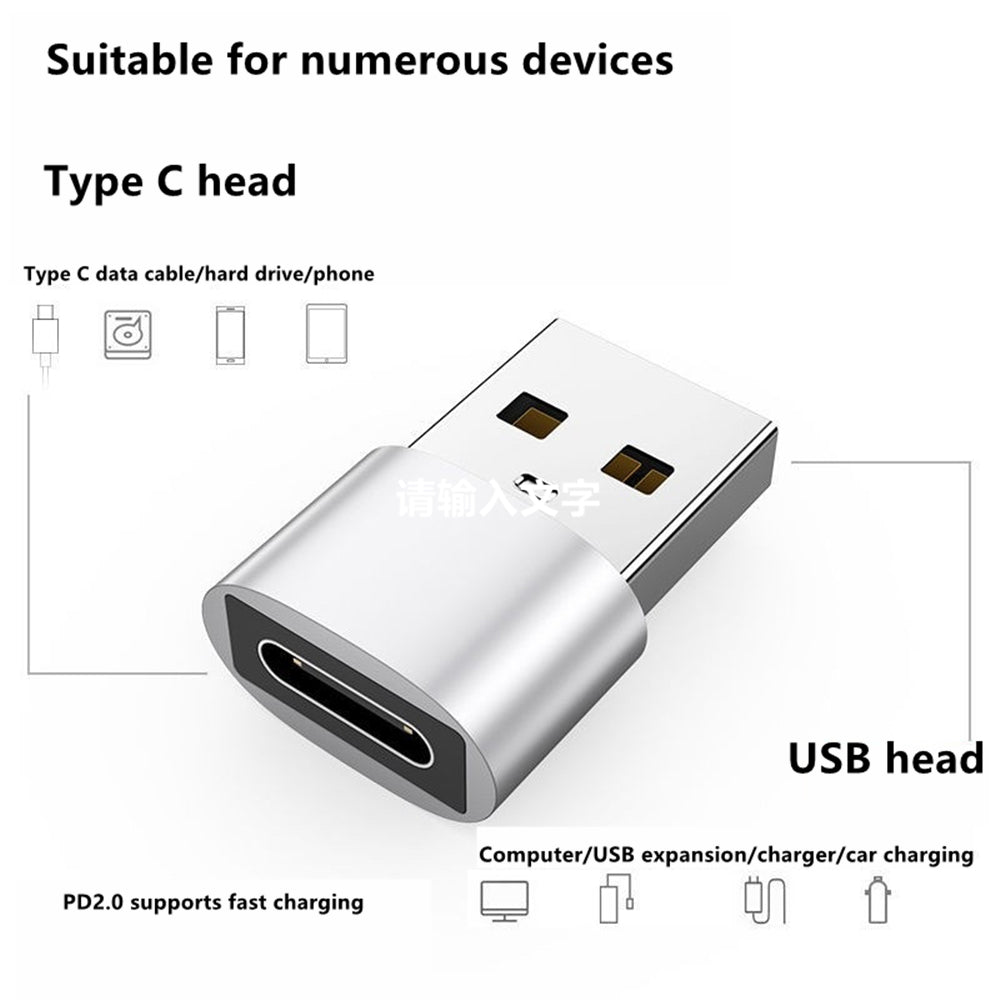 Premium 3D USB OTG Adapter | Typ C für Smartphone, Laptop, Tablet, PC, Apple iPhone, iPad, MacBook, iOS, Android, Samsung, Typ C Kabel – Datenladekonverter