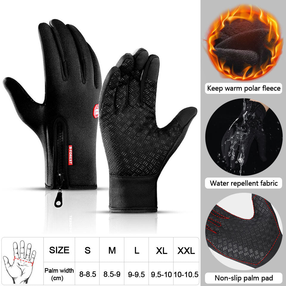 Premium Touchscreen-Warme Handschuhe: Outdoor, Radfahren, Motorrad, Sport, Fitness - Wasserdicht, Winddicht, Rutschfest - Winter Ski-Handschuhe Smartphone, Laptop, Tablet, PC, Apple iPhone, iPad, MacBook, iOS, Android, Samsung