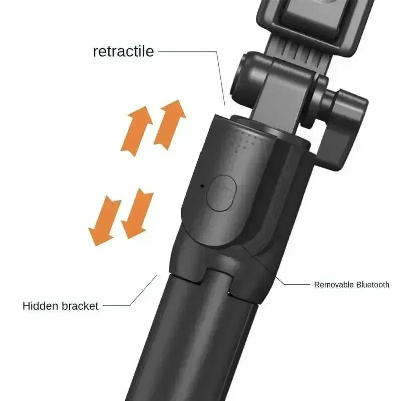 Premium Kabelloser Selfie-Stick & Stativ-Stand: Für Apple iPhone 16/15/14/13/12/11 Pro Max/Plus/Mini,GoPro | Kameras, Smartphones, Apple iPhone, Samsung, iOS & Android - Stabiles Live-Shooting | Limitierte Auflage