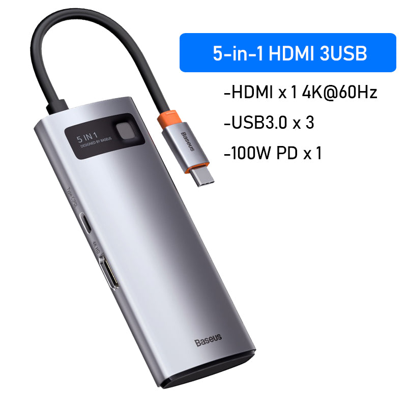 Premium USB C Hub 10Gbps: Type-C to HDMI, USB Adapter, Ethernet Port, Docking Station for Macbook Air/Pro/M3/M2/M1: 16,14,13-inch | 2024/2023/2022/2020 Series  Air, USB Splitter – Compatible and Powerful