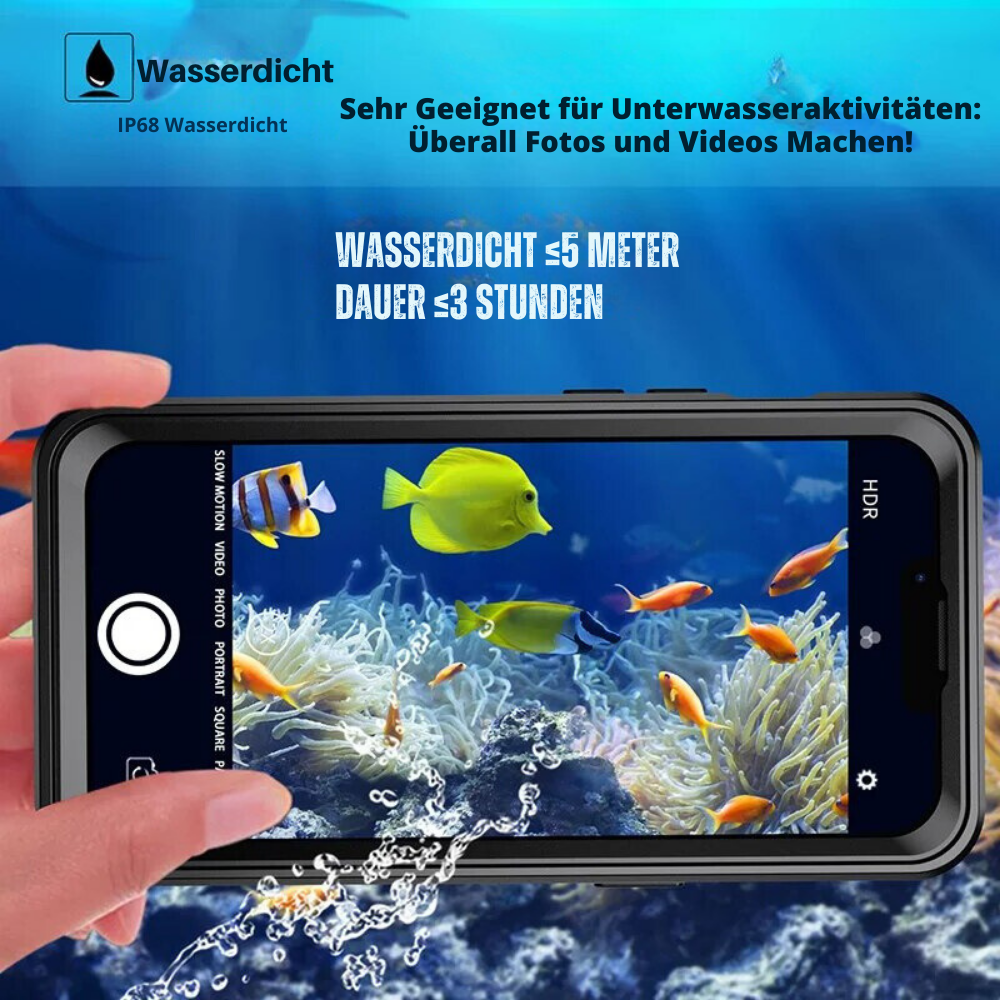 Militärstandard Wasserdichte IP68 iPhone Hülle mit MagSafe: Für Tauchen & Outdoor-Sport | Stoßfest & Langlebig - Phone Heaven Zone