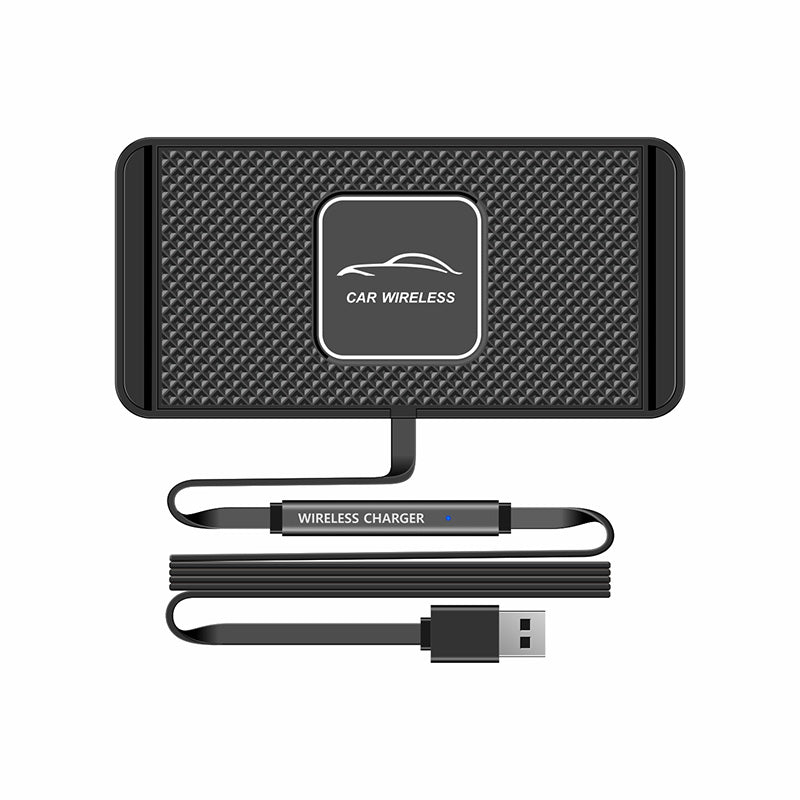 Auto Premium 20W Silikon Schnellladestation Dockingstation | Kabelloses Ladegerät mit Anti-Rutsch-Pad & Fast Wireless Charging Station für Apple iPhone Smartphones, Apple iPhone, Samsung, iOS & Android