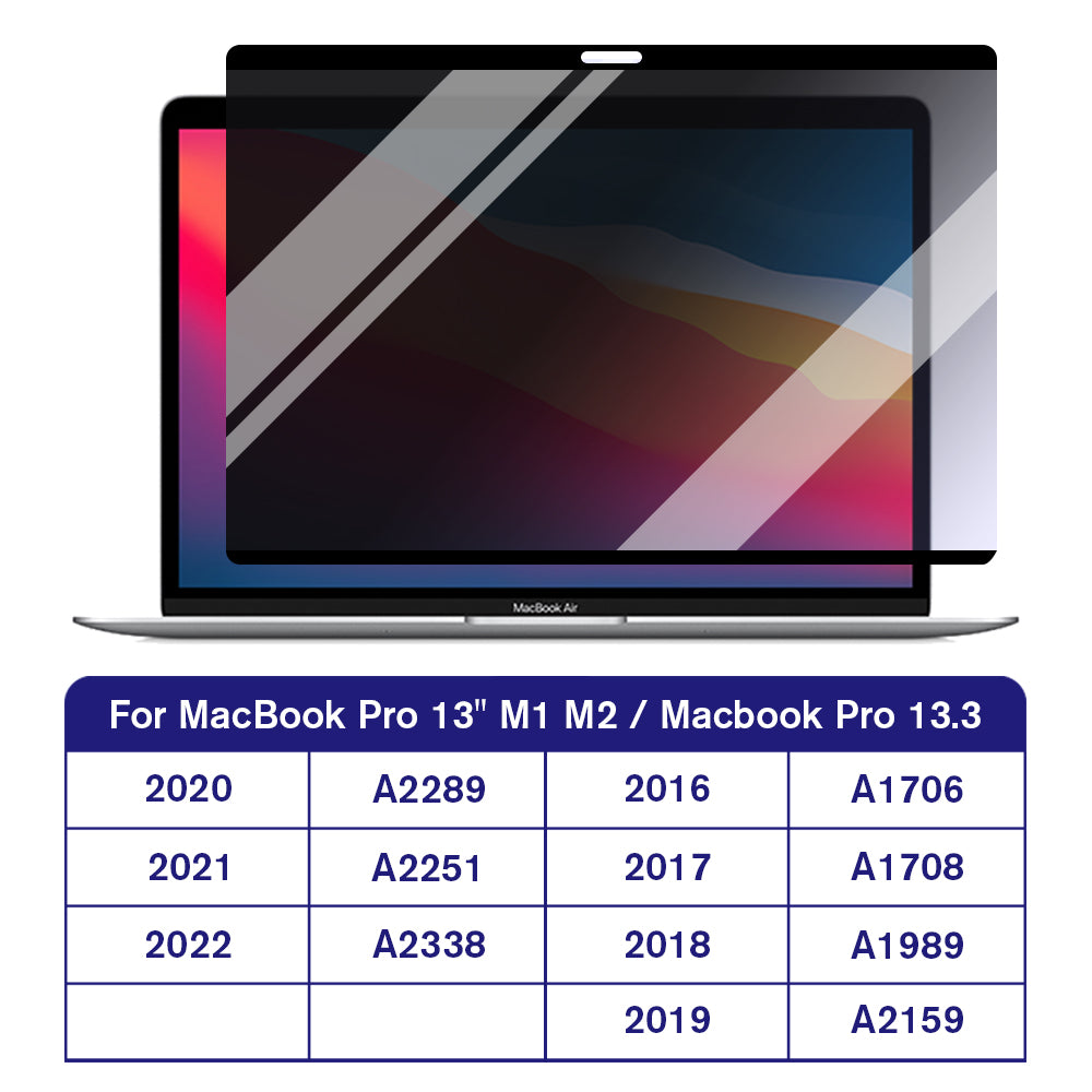 Premium Magnetischer Sichtschutzfilter für Macbook MacBook Air/Pro/M3/M2/M1: 16,14,13-inch | 2024/2023/2022/2020 Series | Anti-Spy & Anti-Glare Displayschutzfolie | Privacy Screen Protector - Schützt Privatsphäre