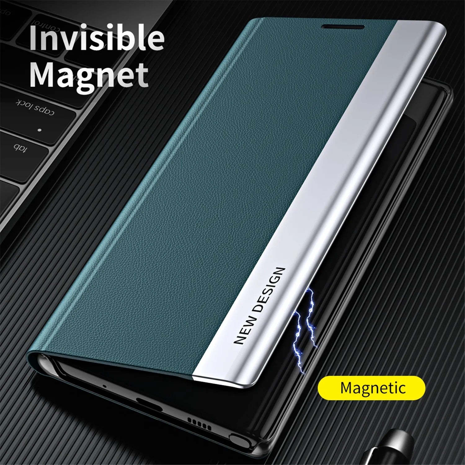 Premium Flip Hülle, MagSafe, Abdeckung, | Apple iPhone 14 13 11 15 Pro Max 12 Mini XS XR X SE 2020 6 6S 7 8 Plus - Stand Buch Cover Telefonhülle Magnetverschluss - Phone Heaven Zone