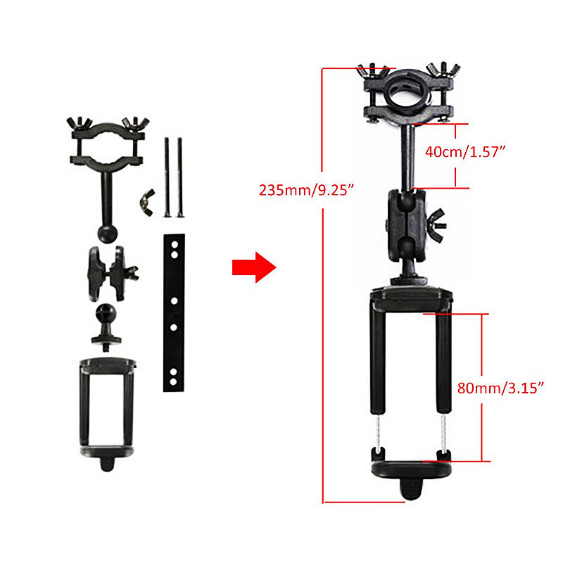 Premium 3-in-1 verstellbare Auto-Handyhalterung für Smartphones, Apple iPhone, Samsung, iOS & Android | Armaturenbrett, Rückspiegel & Sonnenblendenhalterung - Leicht & Universal für 3-7 Zoll Handys