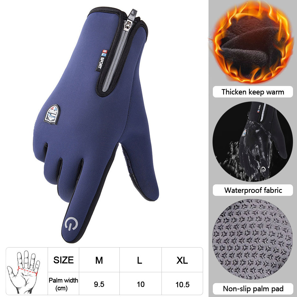 Premium Touchscreen-Warme Handschuhe: Outdoor, Radfahren, Motorrad, Sport, Fitness - Wasserdicht, Winddicht, Rutschfest - Winter Ski-Handschuhe Smartphone, Laptop, Tablet, PC, Apple iPhone, iPad, MacBook, iOS, Android, Samsung