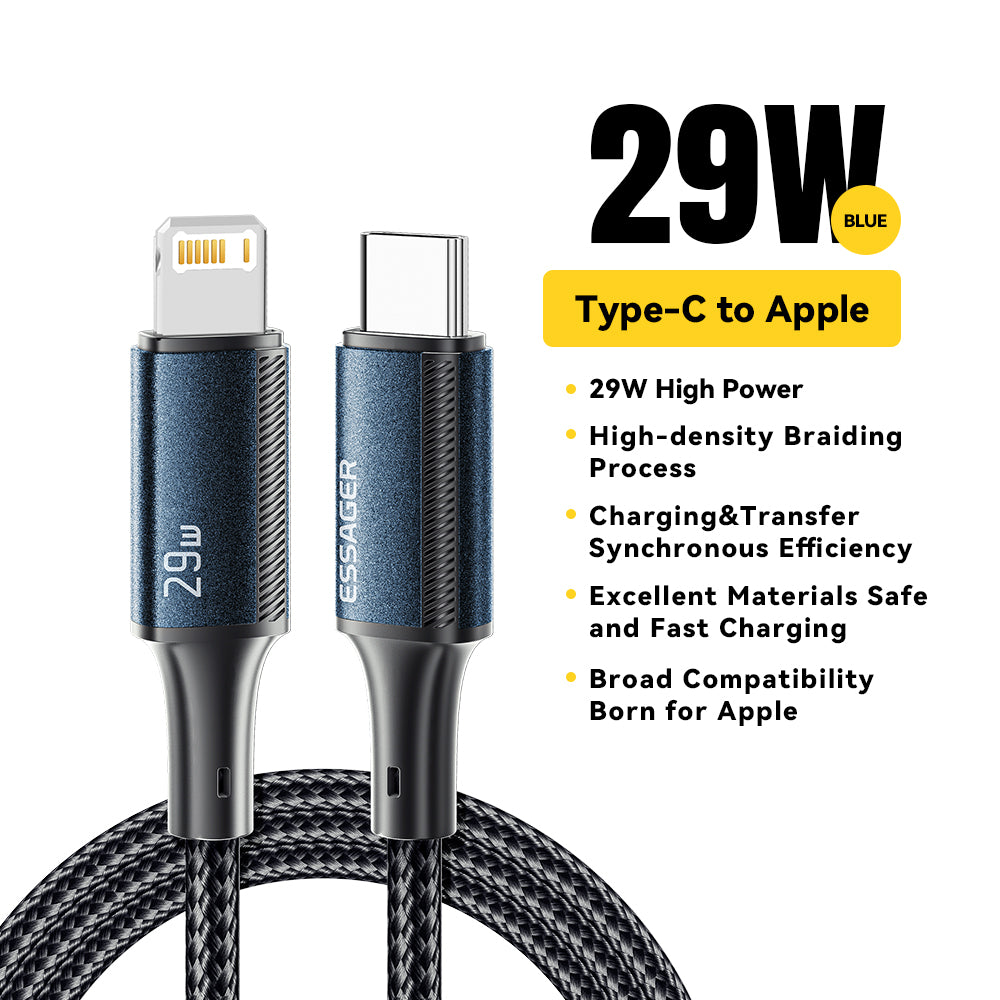 Premium USB-C Kabel für Smartphones, Apple iPhone, Samsung, iOS & Android - Hochwertiges 20W Schnellladekabel, Typ C zu Lightning Datenkabel für iPad und MacBook