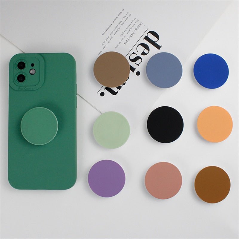 StabilGrip™ Premium Solider Farbgriff Tok Handyhalter - 14:193#Dark green round - 0 - Phone Heaven Zone